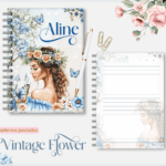 Vintage Flowers 5 - Caderno A5