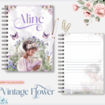 Vintage Flowers 6 - Caderno A5