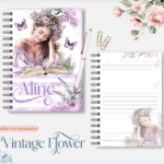 Vintage Flowers 7 - Caderno A5