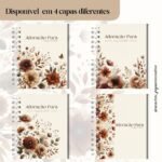 Caderno Congresso 2025 Adoração Pura – COM TEMA – Coleção Floral Outono - Imagem 2