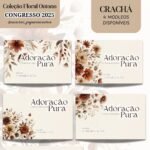 Crachá Congresso 2025 Adoração Pura – Coleção Floral Outono – Testemunhas de Jeová – JW