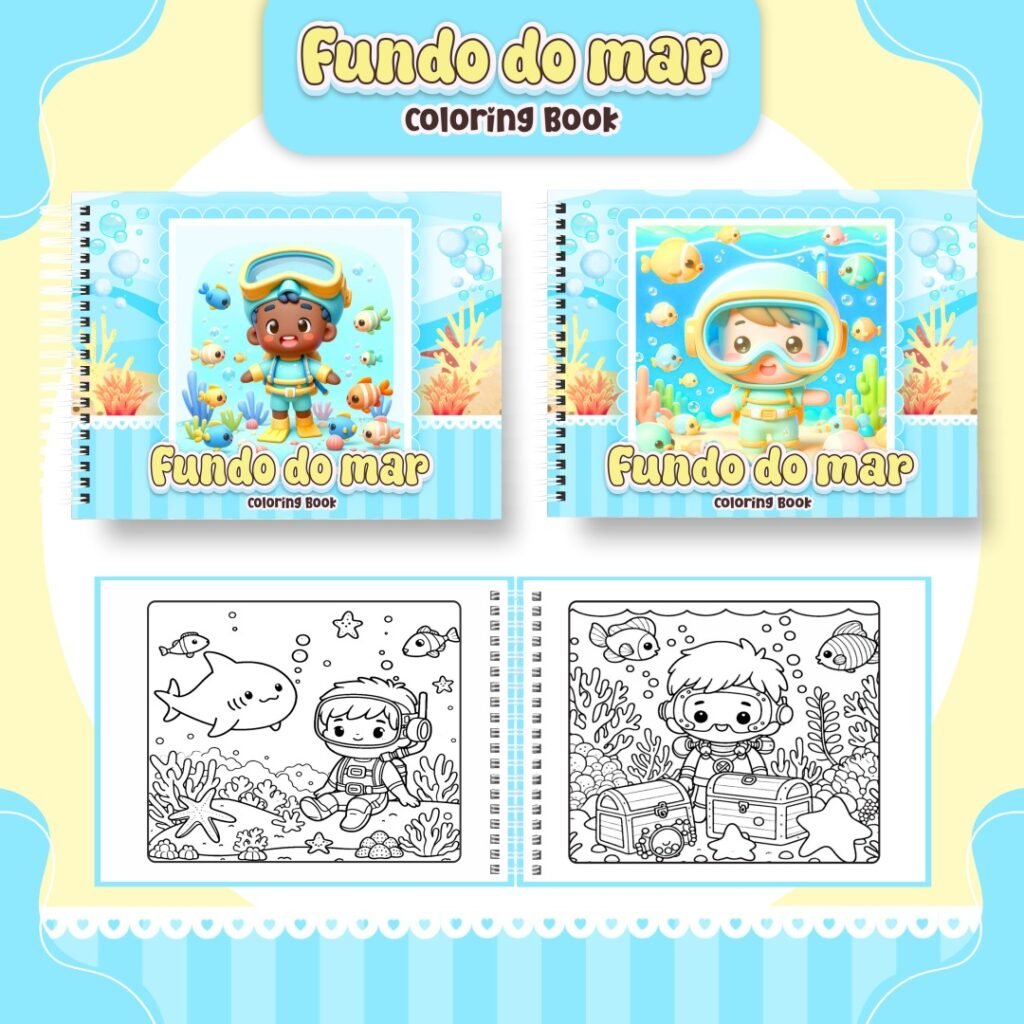 Fundo do Mar Menino - Big Livros de Colorir (Pamella Vieira) - Imagem 1