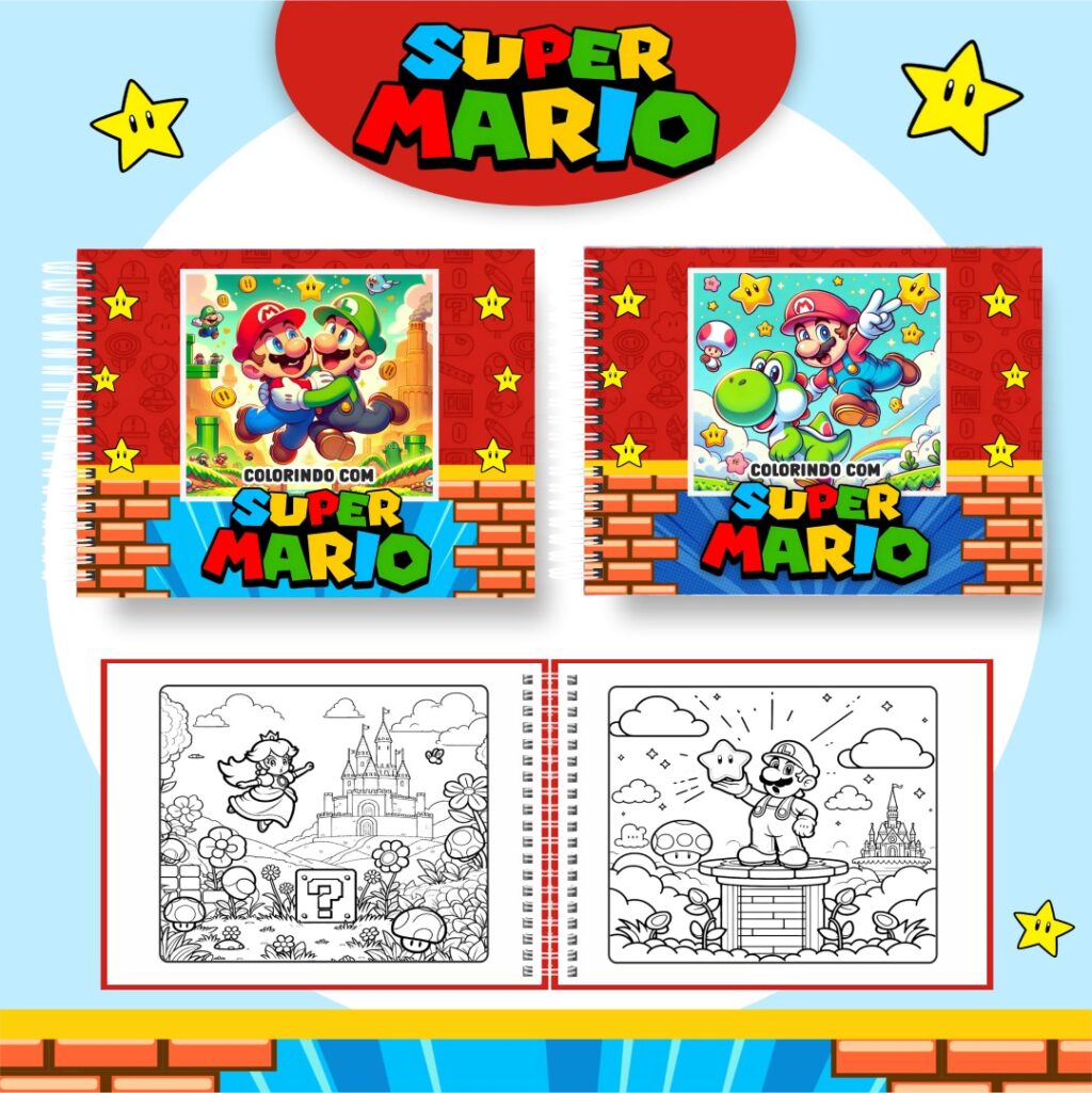 Super Mário Bros - Big Livros de Colorir (Pamella Vieira) - Imagem 1