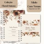 Caderno Congresso 2025 Adoração Pura – COM TEMA – Coleção Floral Outono - Imagem 4