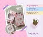 Bloco A6 + Caixa Floral - Dia das Mães