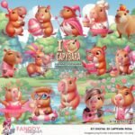 Capivara Rosa - Kit Digital