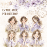 Kit Floral Lilás - Encadernação (Crys Arts) - Imagem 2