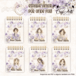 Kit Floral Lilás - Encadernação (Crys Arts) - Imagem 3