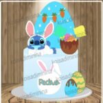 Stitch com fantasia de coelho - Topo de Bolo