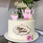 Chá de Panela Rosa Claro - Topo de Bolo
