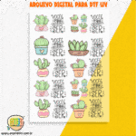 Artes Cactos para DTF UV