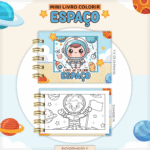 Chaveiro Espaço - Mini Livro Colorir (Lina)