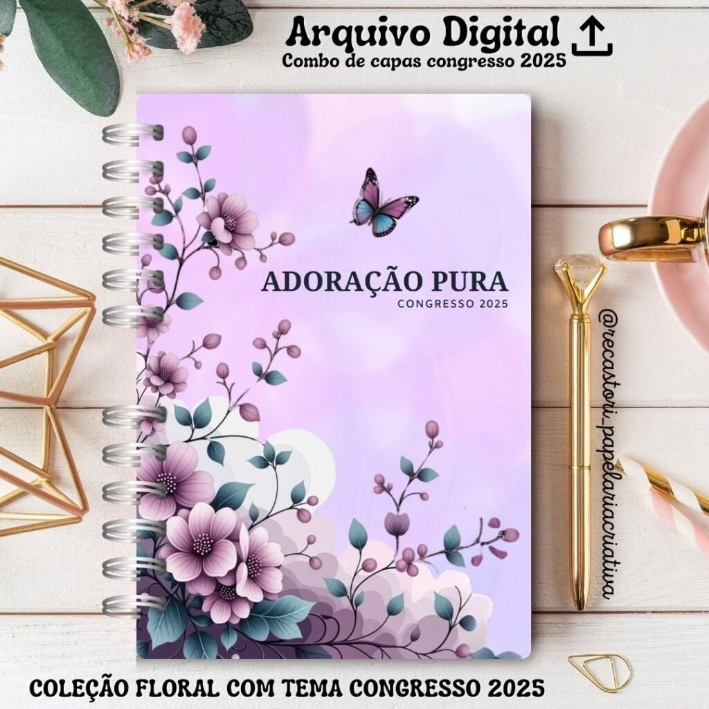 COMBO Capas com o Tema Congresso 2025 - Adoração Pura Feminino - Imagem 1