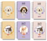 Combo Cadernetas Pets Cachorro e Gato com 6 capas