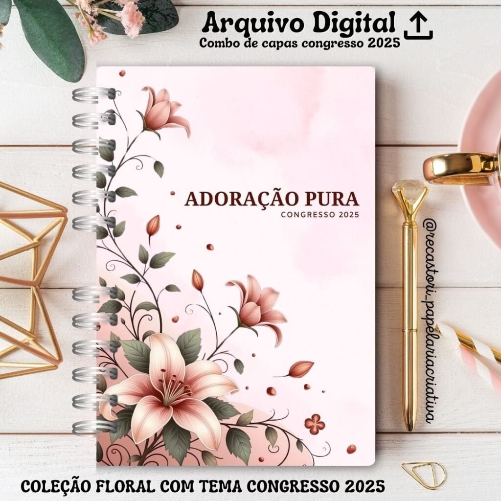 COMBO Capas com o Tema Congresso 2025 - Adoração Pura Feminino - Imagem 2