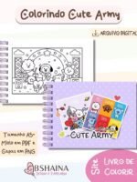 Livro de Colorir Cute Army bts21