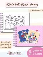 Livro de Colorir Cute Army bts21 - Imagem 3