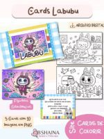 Cards para Colorir – Monstrinho Labubu - Imagem 2