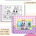 Livro de Colorir Monstrinho Labubu