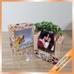 Cubo giratório com fotos e caixa para dia dos namorados - Imagem 3