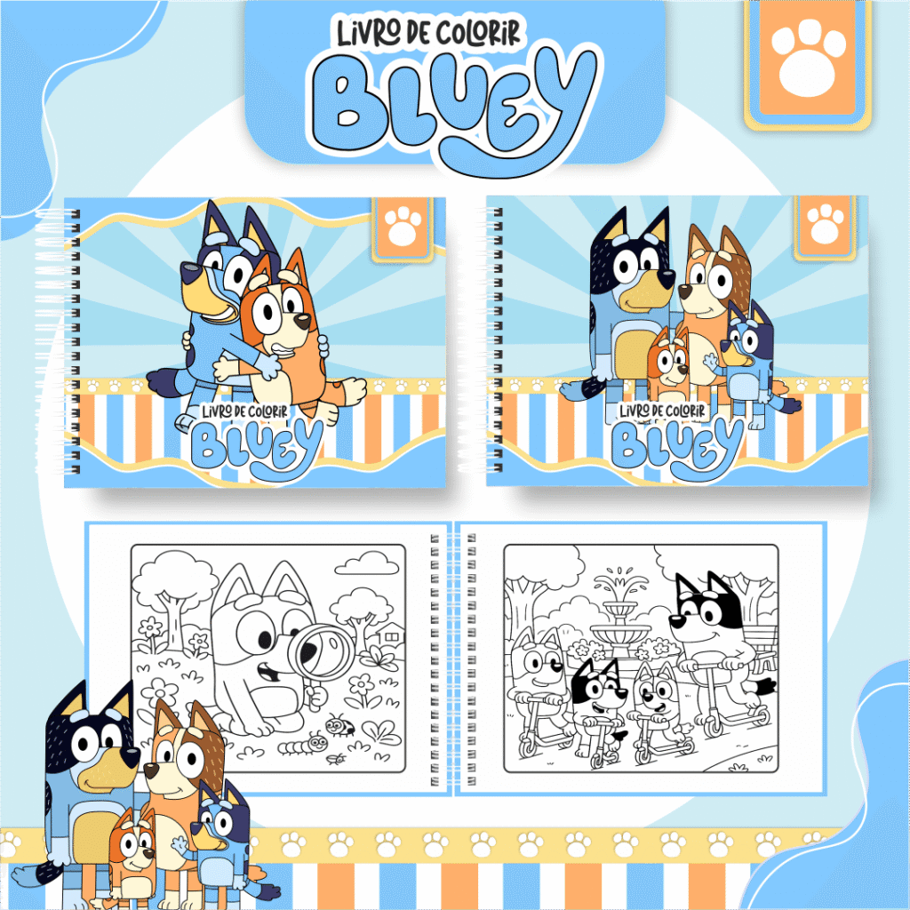 Bluey - Big Livros de Colorir - Imagem 1