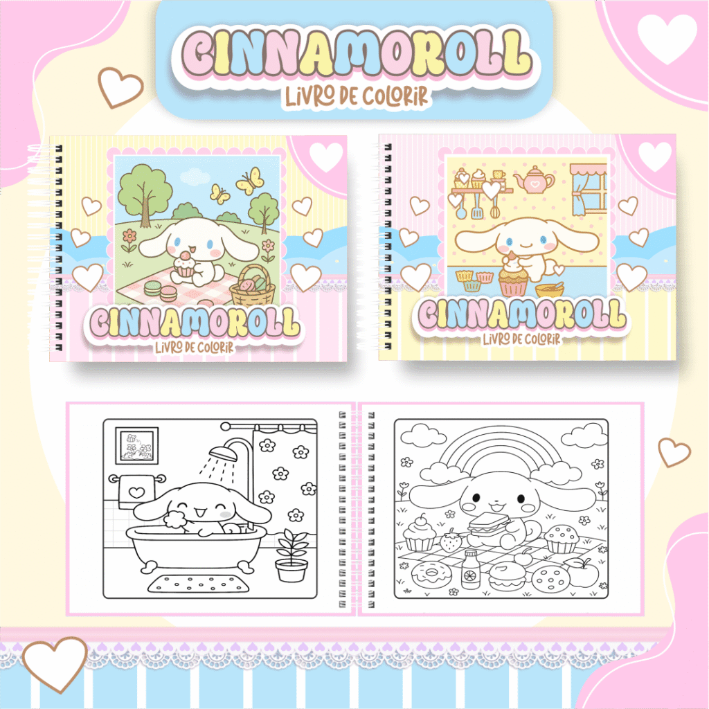 Cinnamoroll - Big Livros de Colorir - Imagem 1