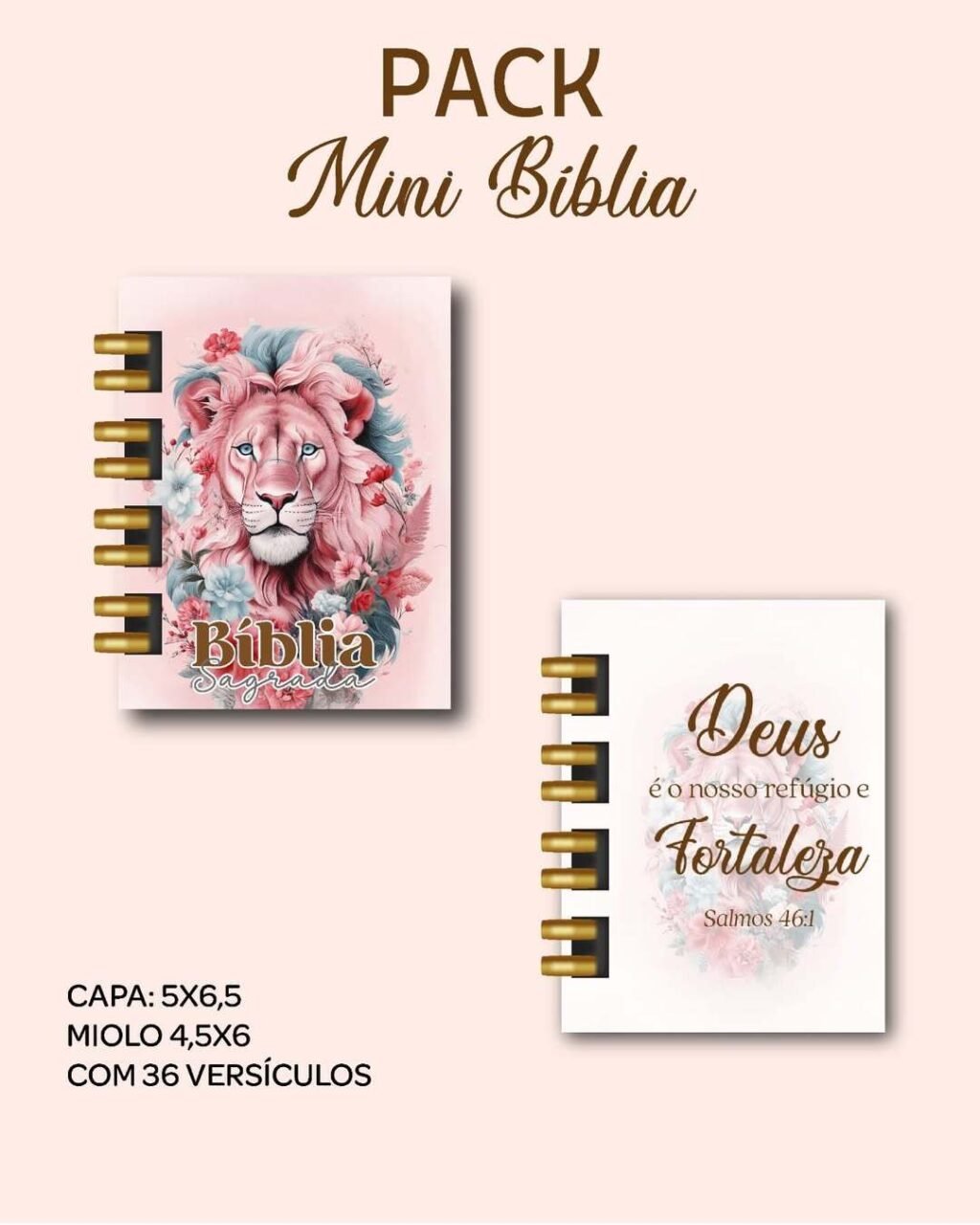 Pack Mini Bíblia Chaveiro + Miolo Versículos - Imagem 3