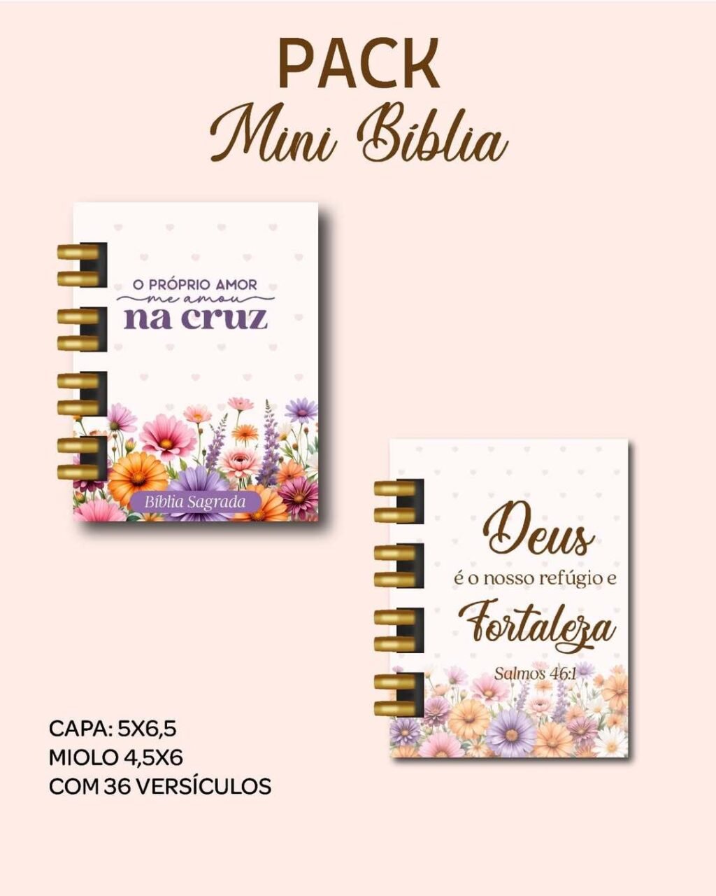 Pack Mini Bíblia Chaveiro + Miolo Versículos - Imagem 4