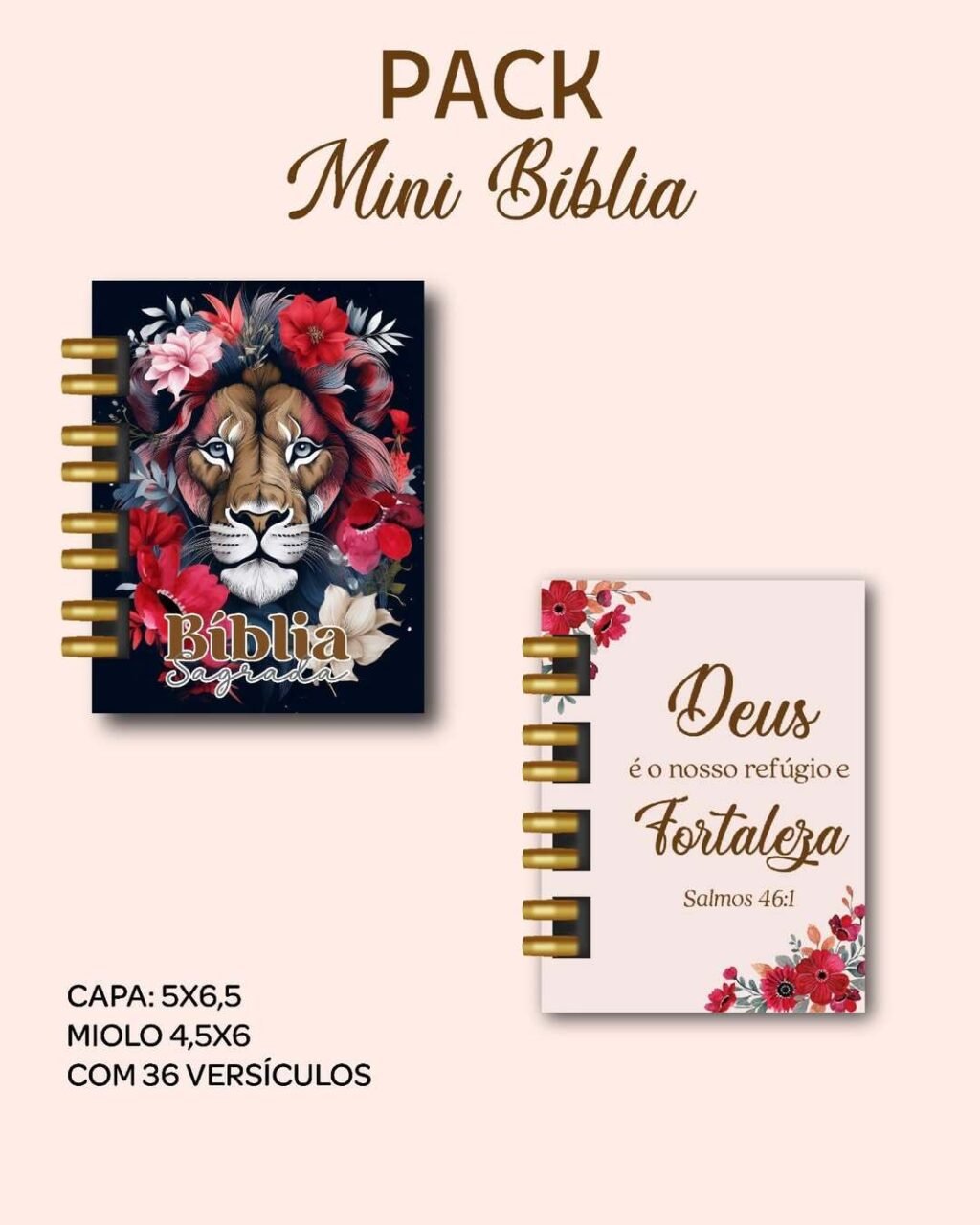 Pack Mini Bíblia Chaveiro + Miolo Versículos - Imagem 5