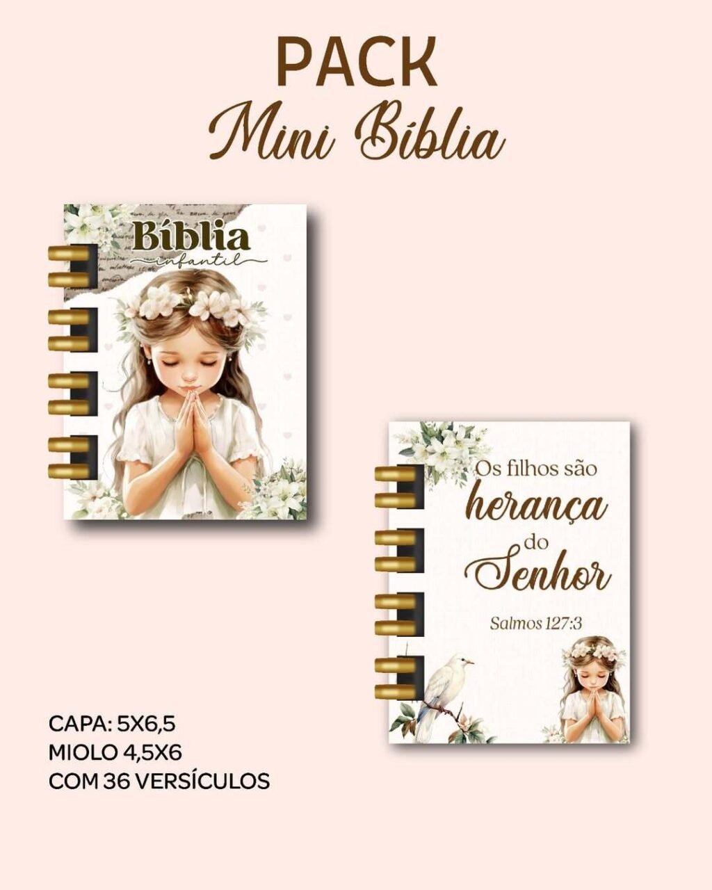 Pack Mini Bíblia Chaveiro + Miolo Versículos - Imagem 6