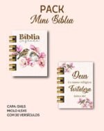 Pack Mini Bíblia Chaveiro + Miolo Versículos - Imagem 8