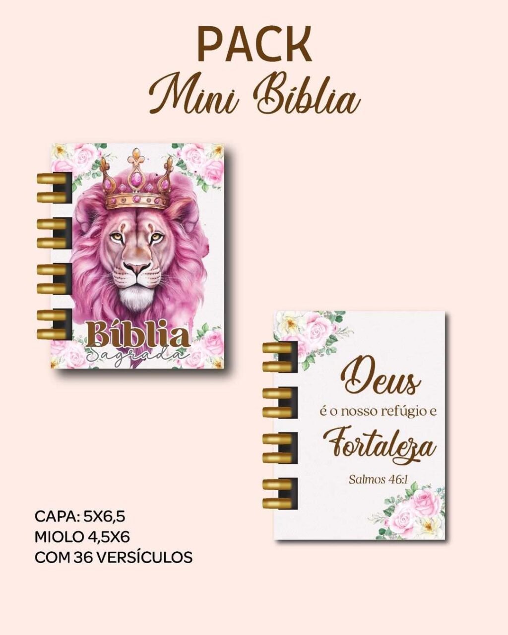 Pack Mini Bíblia Chaveiro + Miolo Versículos - Imagem 9