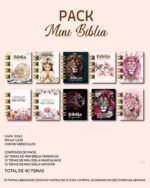 Pack Mini Bíblia Chaveiro + Miolo Versículos