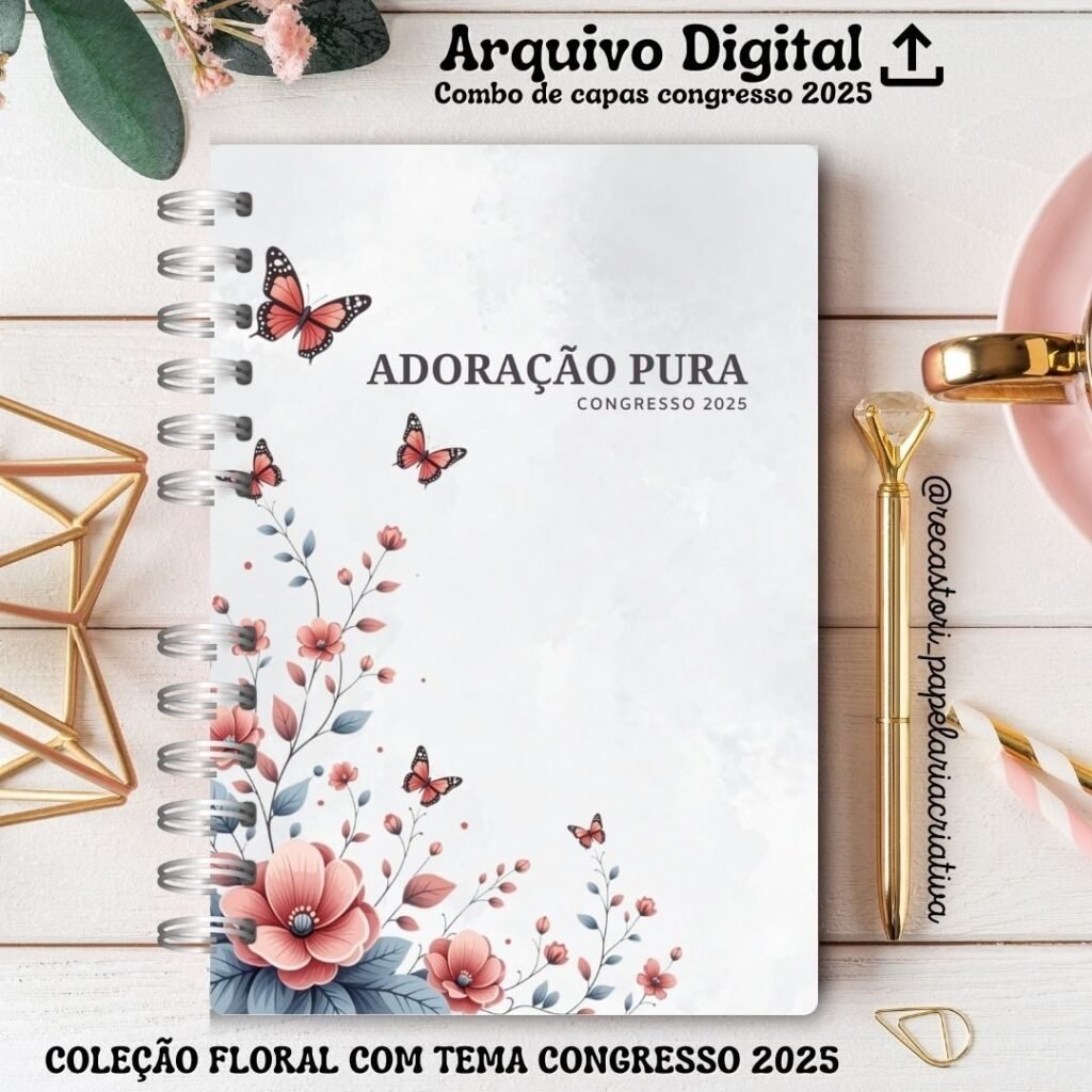 COMBO Capas com o Tema Congresso 2025 - Adoração Pura Feminino - Imagem 5