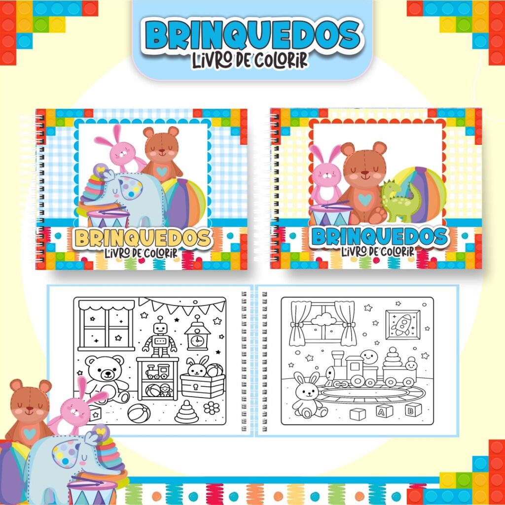 Brinquedos - Big Livros de Colorir - Imagem 1