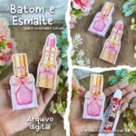 Batom e Esmalte para chocolate Baton (Desenhitos da Jana)