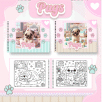Pug - Big Livros de Colorir