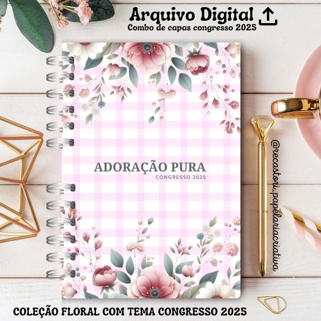 COMBO Capas com o Tema Congresso 2025 - Adoração Pura Feminino - Imagem 9