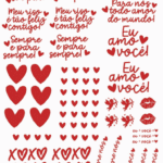 Arte para DTF UV Dia dos Namorados - para DTF UV