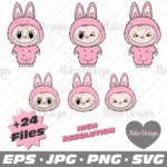 Awaii Monstros Clipart Labubuu Sublimação