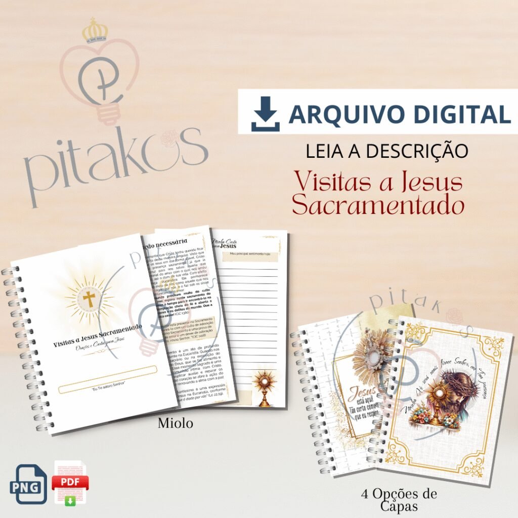 Caderno de Visitas a Jesus Sacramentado (Pitakos) - Imagem 1