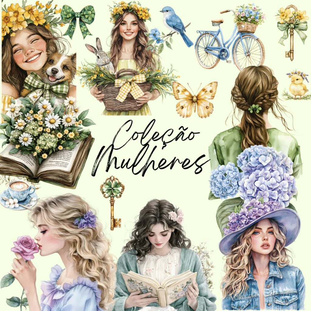 Printable A4 Coleção Mulheres - Kit Digital - Imagem 1