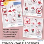 COMBO Tag e Adesivo - MEU AMOR (Balloon)