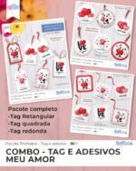 COMBO Tag e Adesivo - MEU AMOR (Balloon)