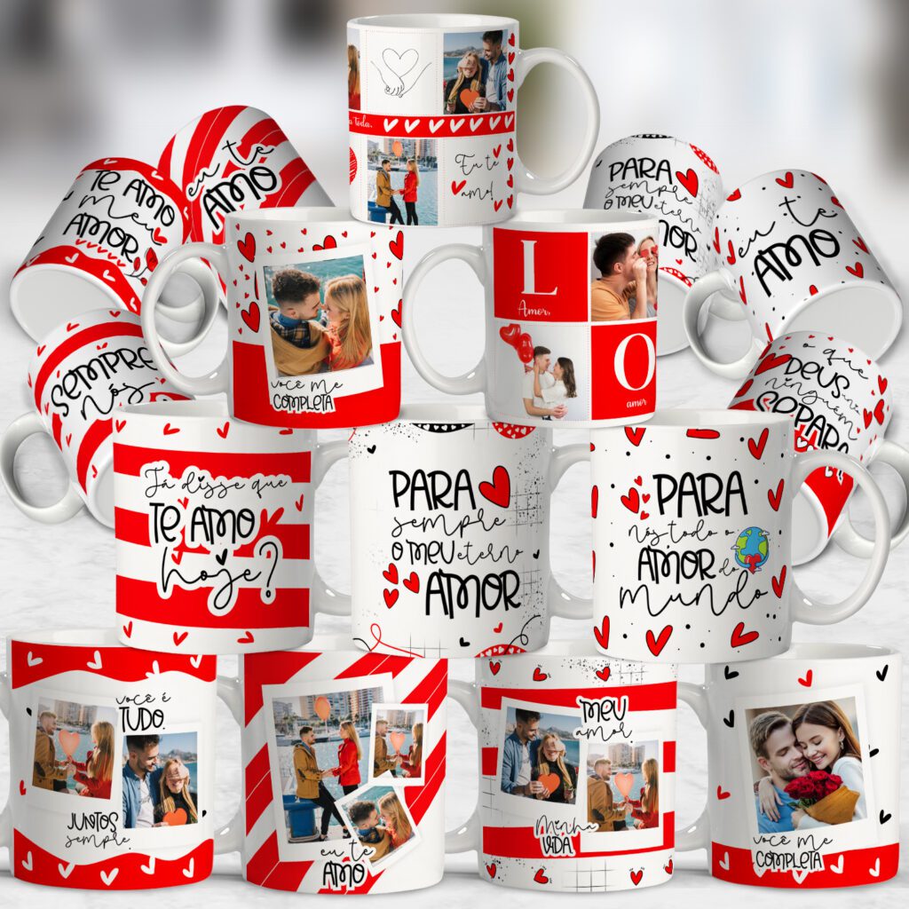Kit Dia dos Namorados 2.0 Caneca + Azulejo - Imagem 1
