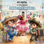 Junina 2025 Aquarela - Kit Digital