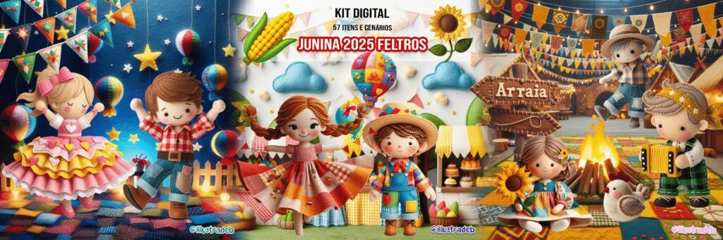 Junina 2025 Feltros Junina 2025 Feltros - Kit Digital - Imagem 1