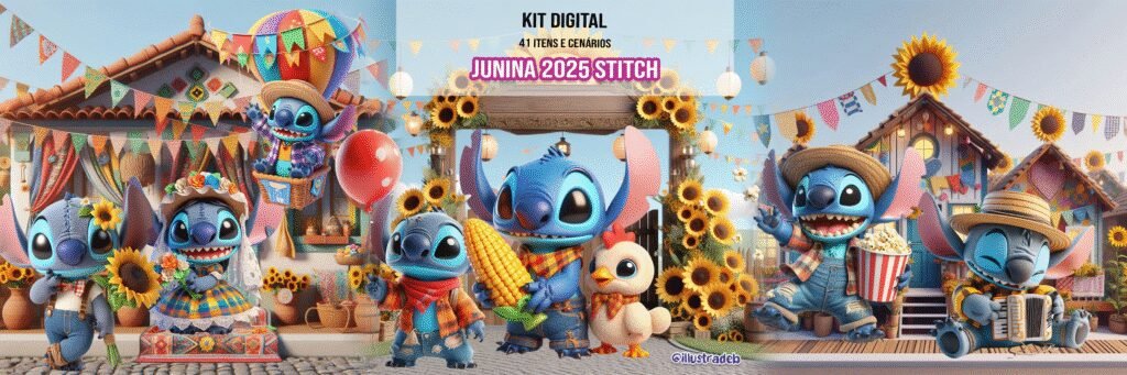 Junina 2025 Stitch - Kit Digital - Imagem 1