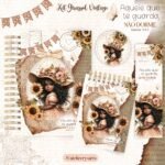 Combo Girassol - Encadernação (Crys Arts)