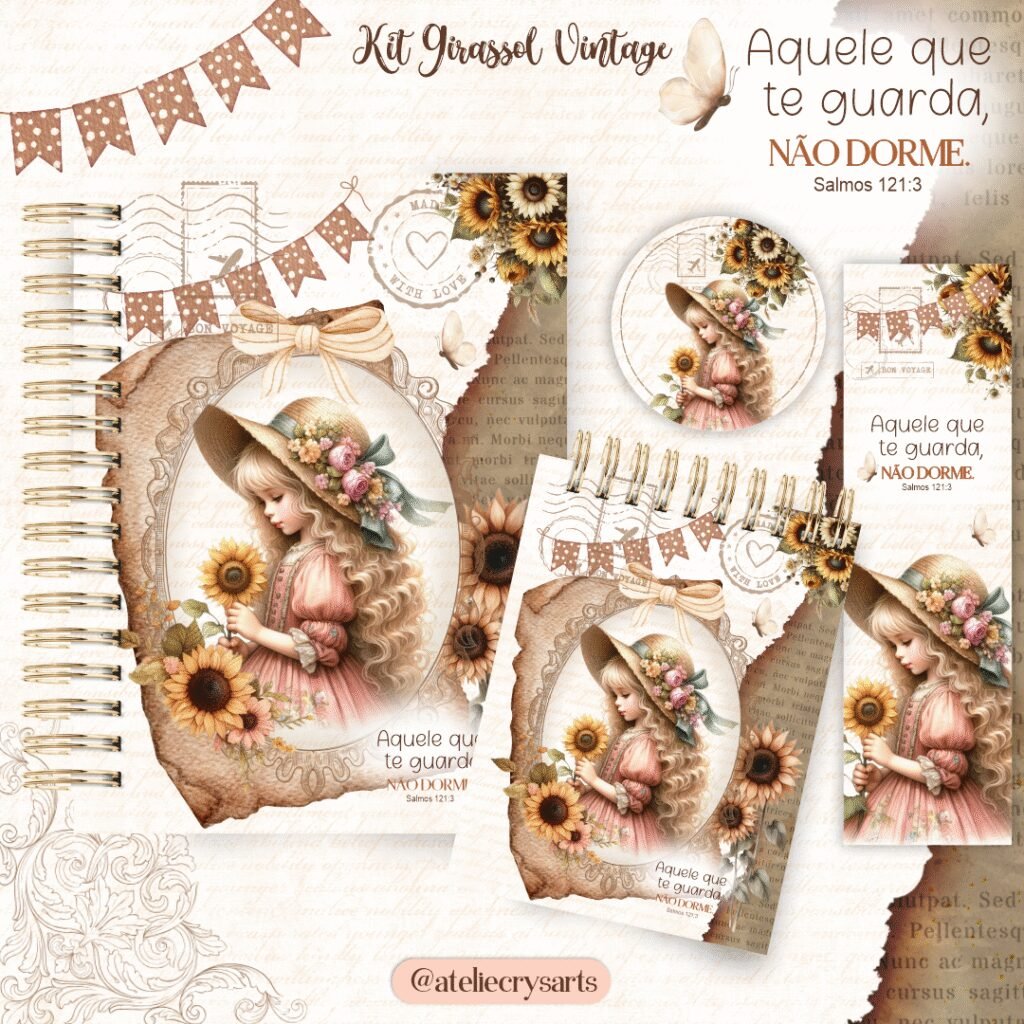 Combo Girassol - Encadernação (Crys Arts) - Imagem 2